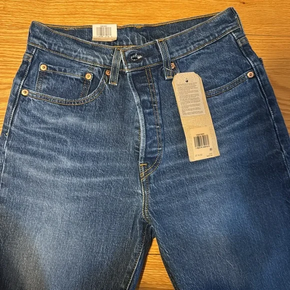 Levi’s women’s 501 original high rise straight leg jean size 27 brand new w tags - Picture 2 of 10